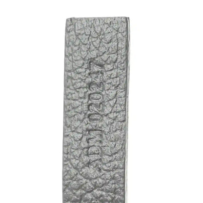 Grey canvas logo stamp panel on hobo bag