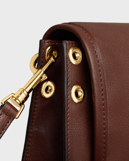 Soft Triomphe Besace Supple Shiny Lambskin Bag