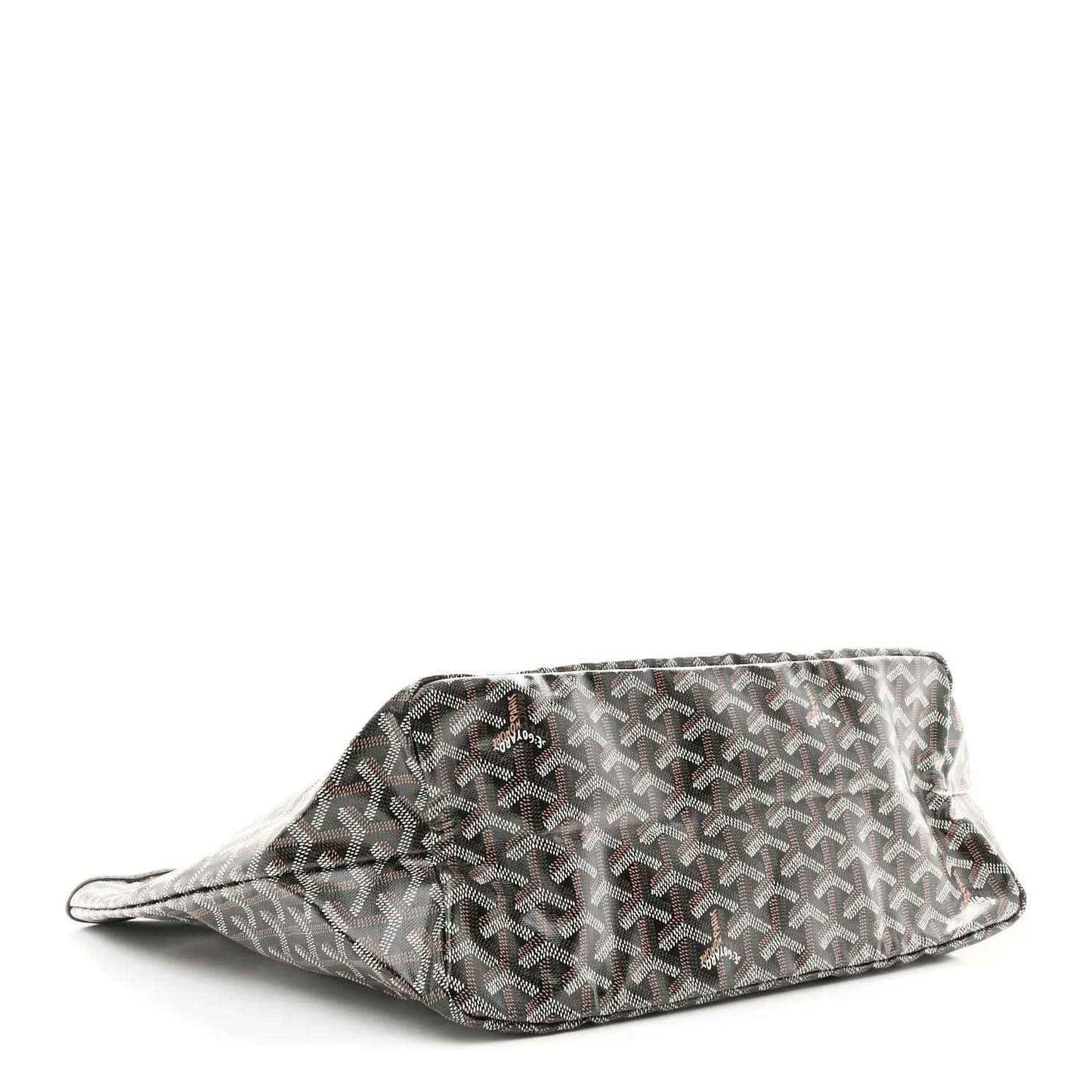 Goyard Saint Louis PM tote bag, flat fold view, classic black Goyardine pattern