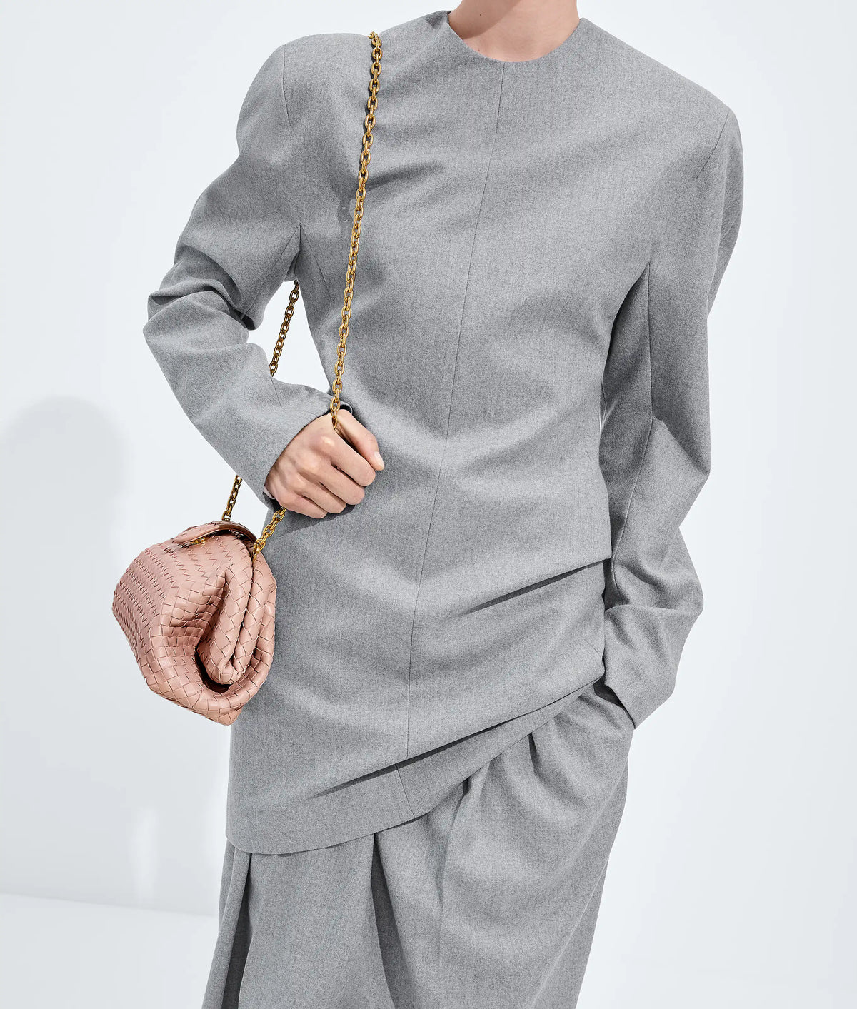 Small Lauren 1980 Intrecciato Lambskin Leather