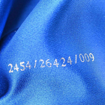 Blue lining fabric with white stamp code 245A/1354/009