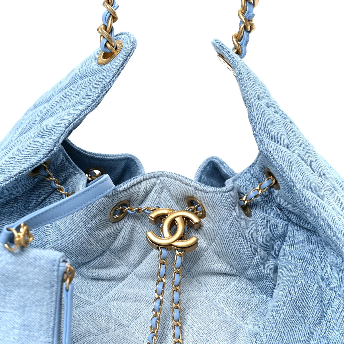25 Washed Denim Shoulder Bag