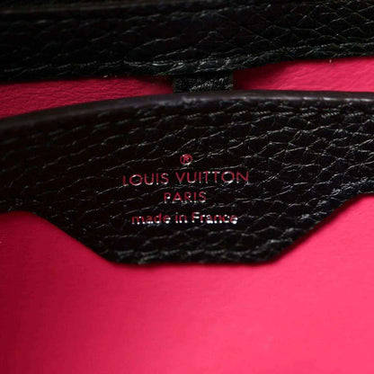 Louis Vuitton Capucines BB leather interior label reading Louis Vuitton Paris made in France