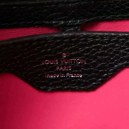 Louis Vuitton Capucines BB leather interior label reading Louis Vuitton Paris made in France