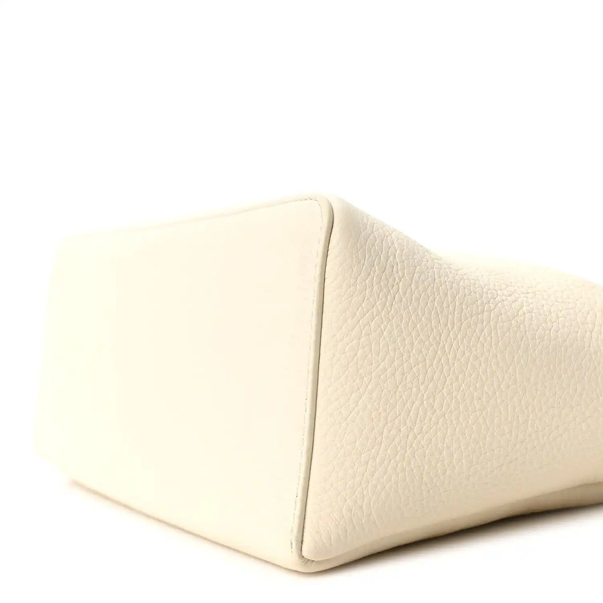 White lambskin extra pocket bag side panel and bottom corner