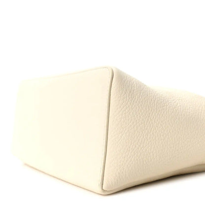 White lambskin extra pocket bag side panel and bottom corner