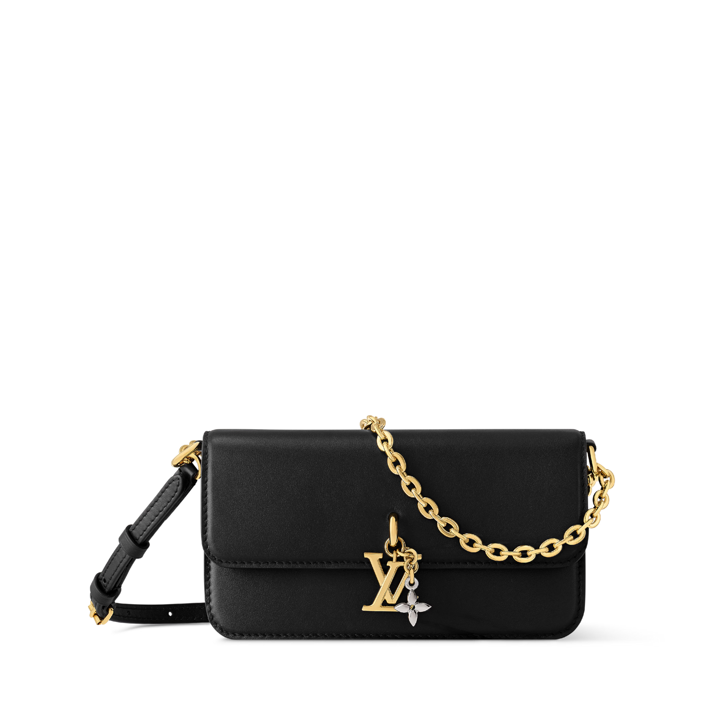 Wallet On Chain Bloom Calfskin Leather