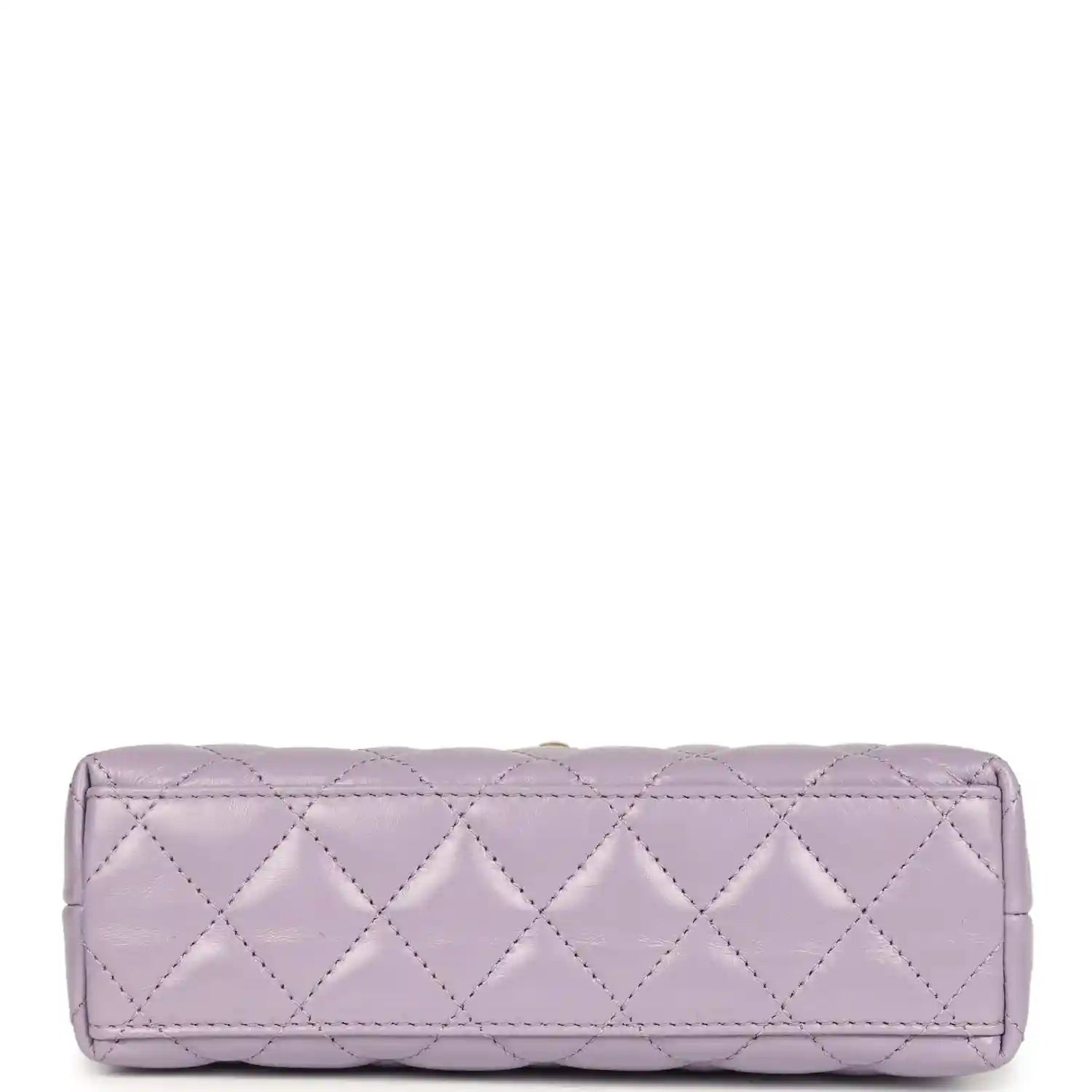 Chanel small Kelly shopper bag in light purple quilted leather with flat base