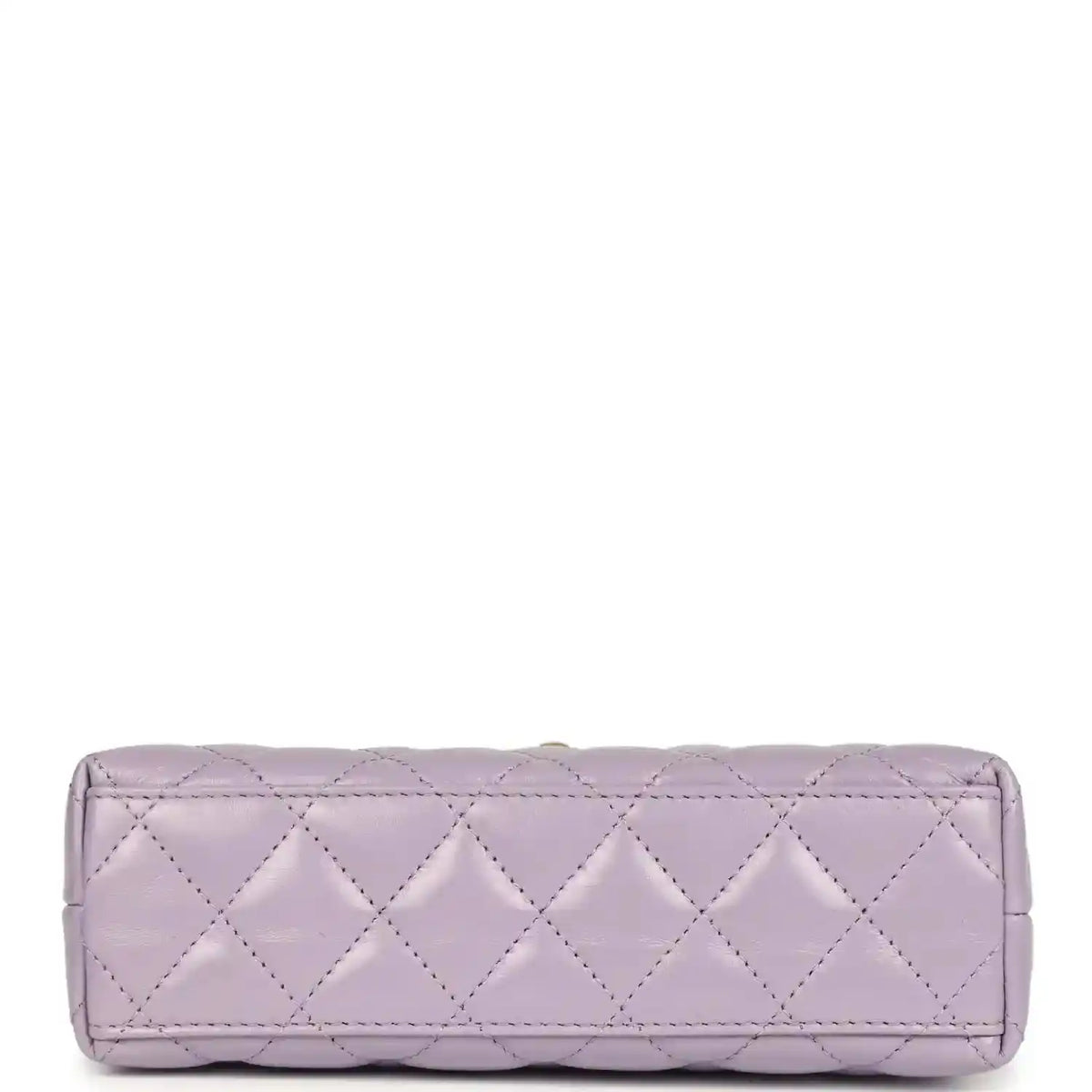 Chanel small Kelly shopper bag in light purple quilted leather with flat base
