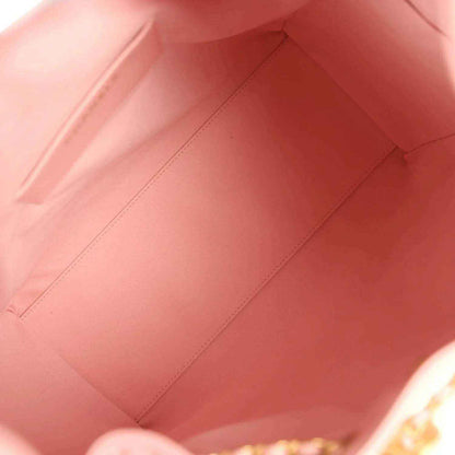 Light pink quilted caviar leather hobo bag interior lining