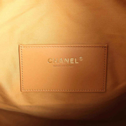 Chanel suede bag interior patch with CHANEL logo label