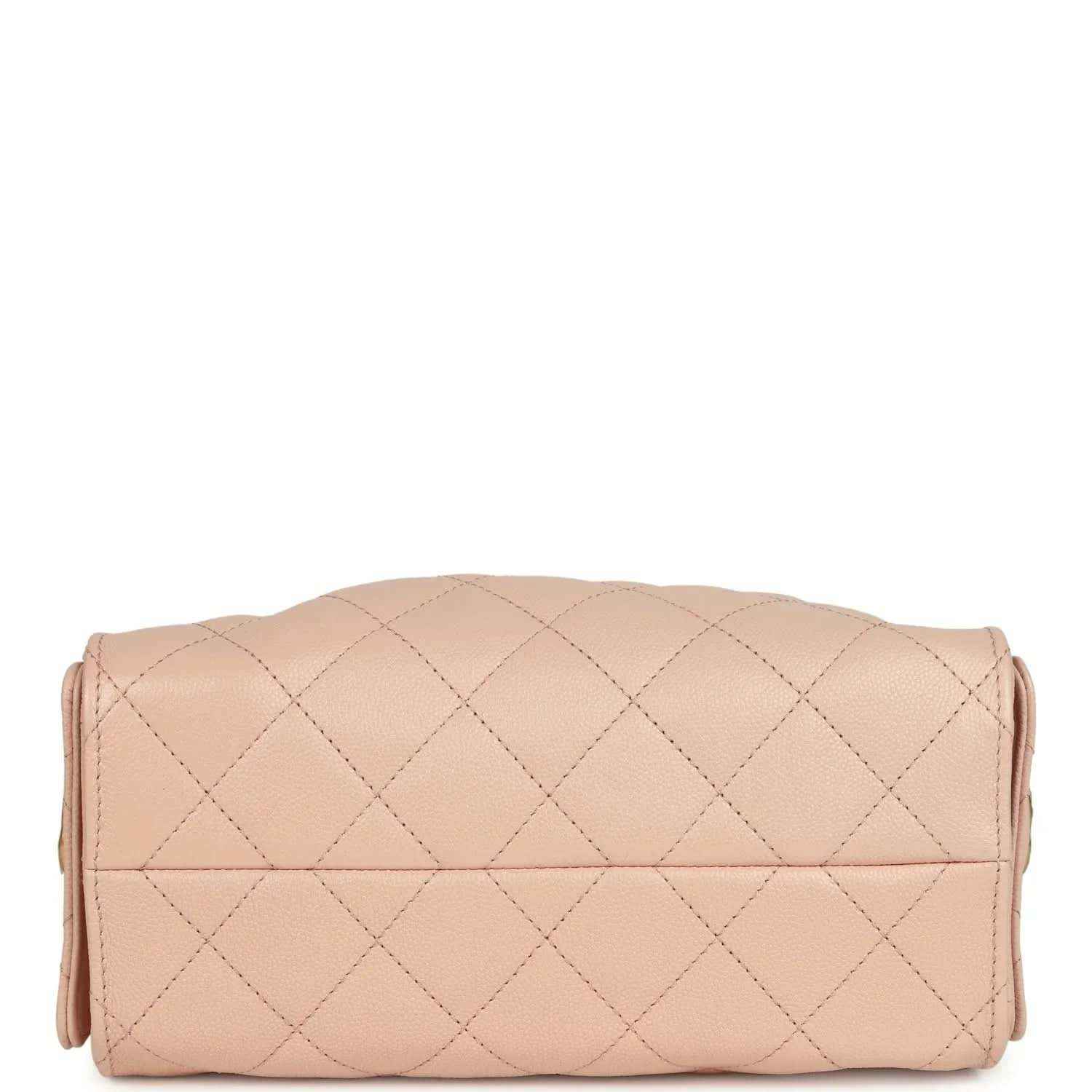 Mini 25 hobo bag interior with pink lining and stitched pocket panels