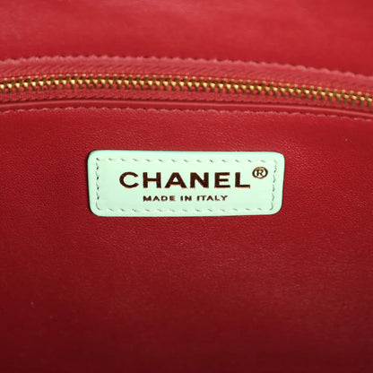 CHANEL® label on burgundy lining with Made in Italy