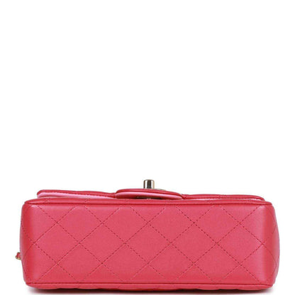 Pink mini flap bag base with gold-tone hardware and feet.