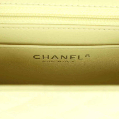 Lime lambskin interior lining marked CHANEL, MADE IN ITALY