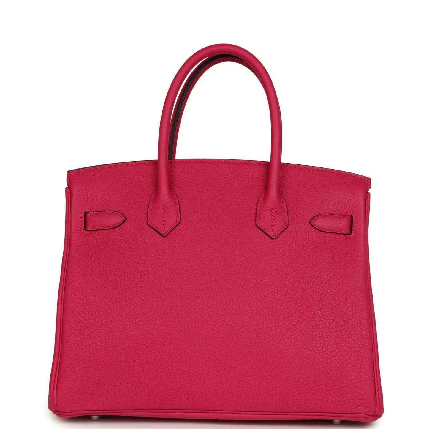 Hermes Birkin 30 leather handbag, rose pink, front panel with top handles