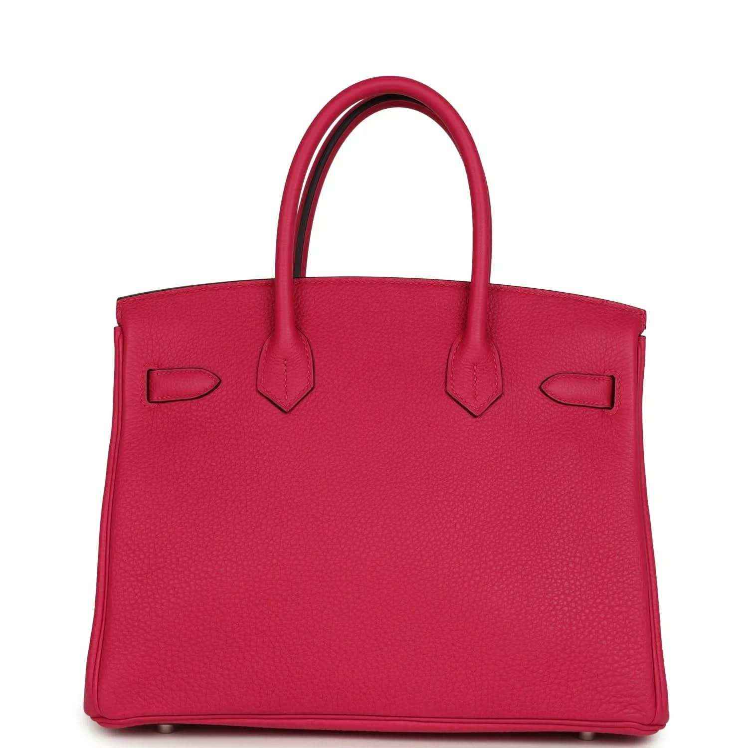 Hermes Birkin 30 leather handbag, rose pink, front panel with top handles
