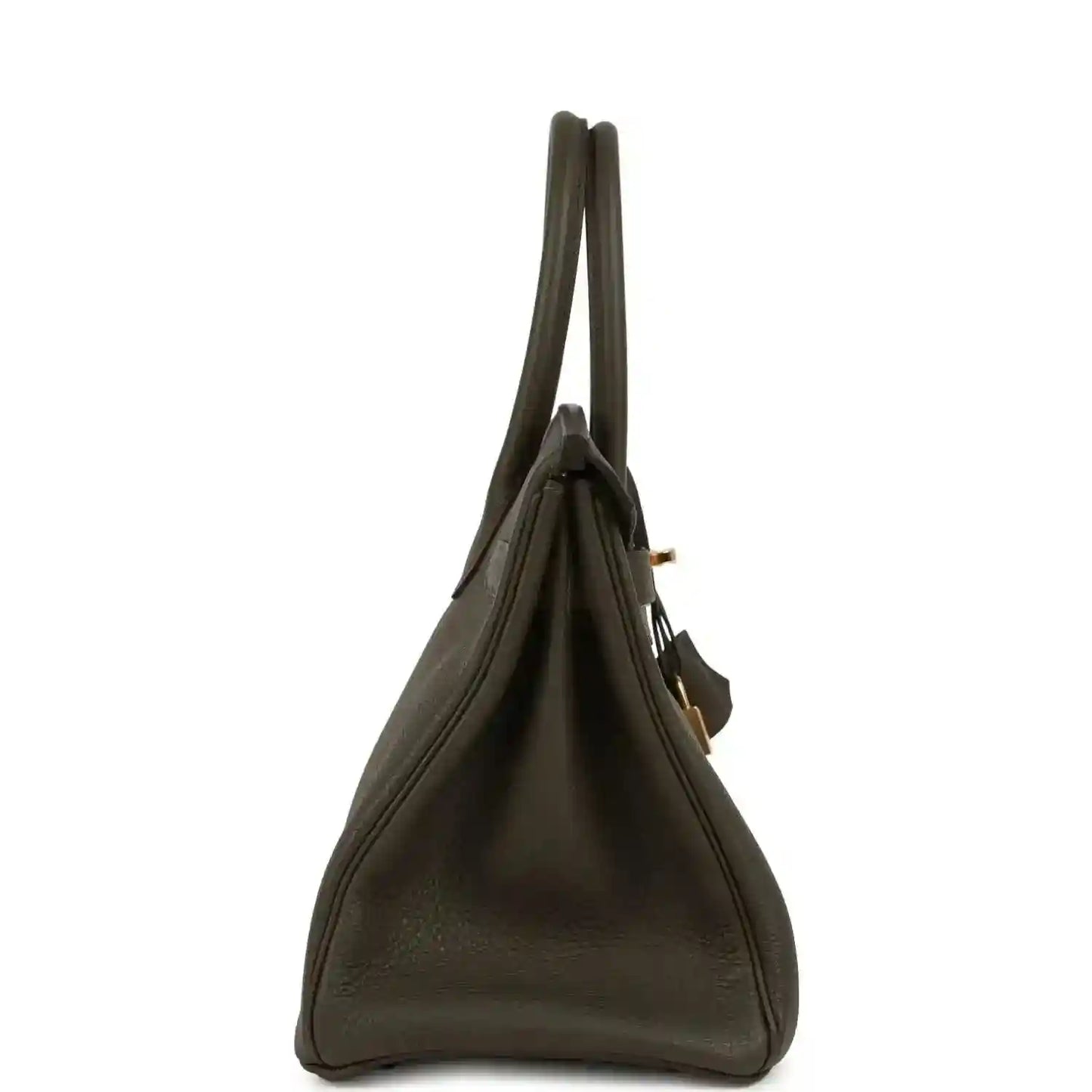 Birkin 30 handbag, textured Togo leather, eucalyptus green, top handles and sides