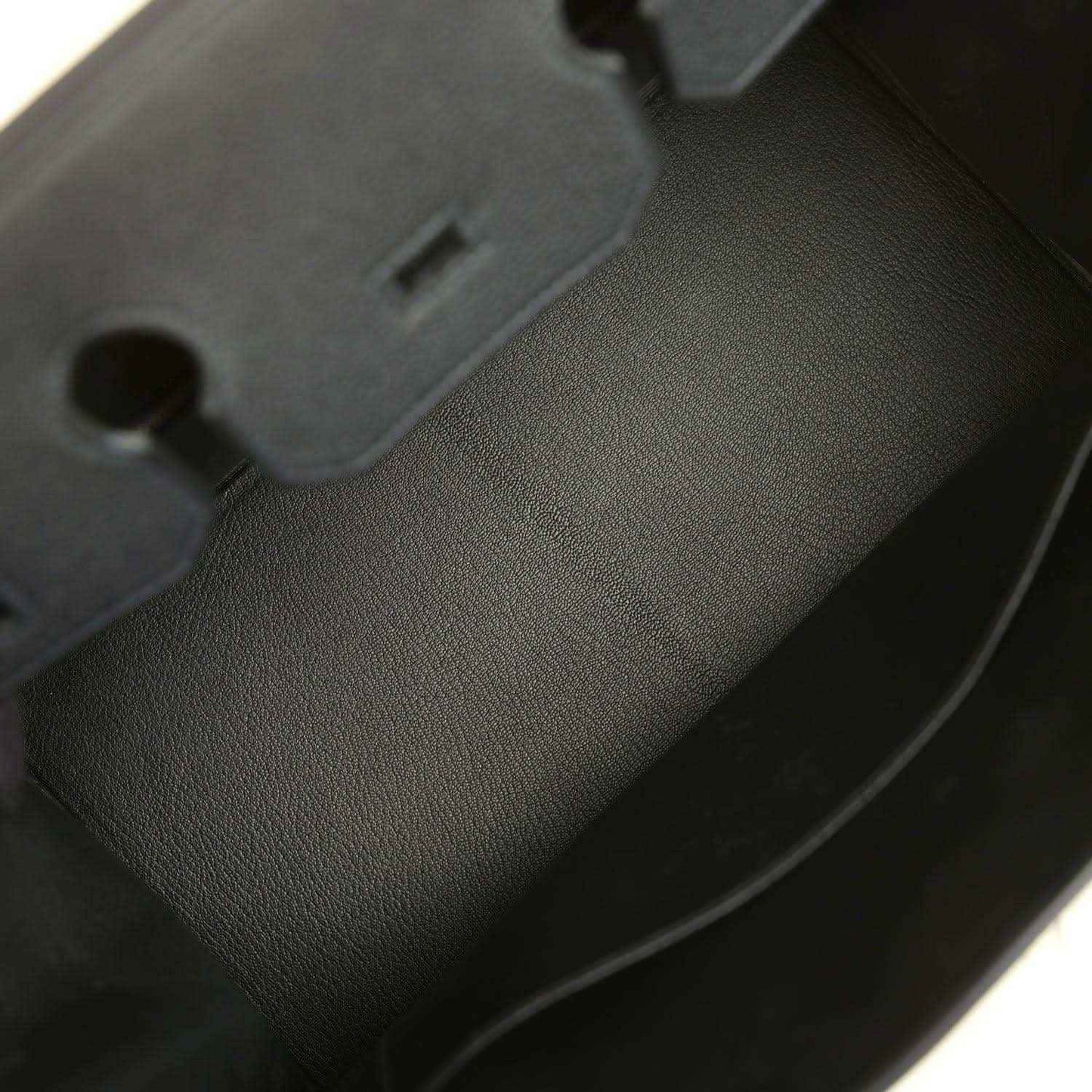 Black Togo leather Birkin 35 bag close-up of textured surface and edge
