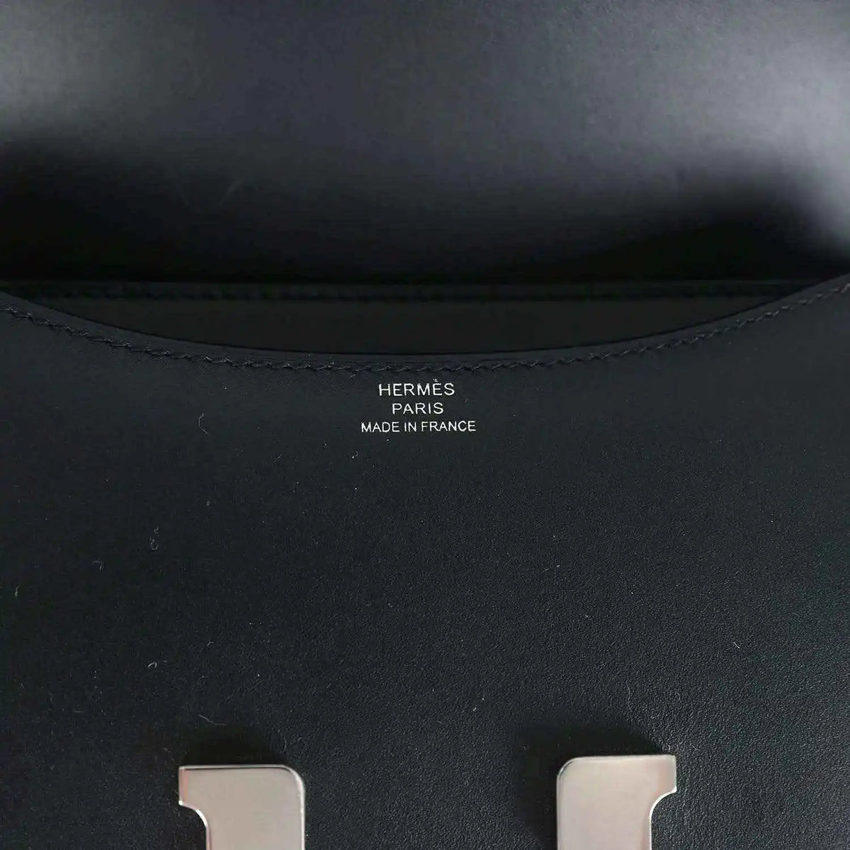 Hermes Constance 18 bag interior panel with Hermes Paris Made in France stamp