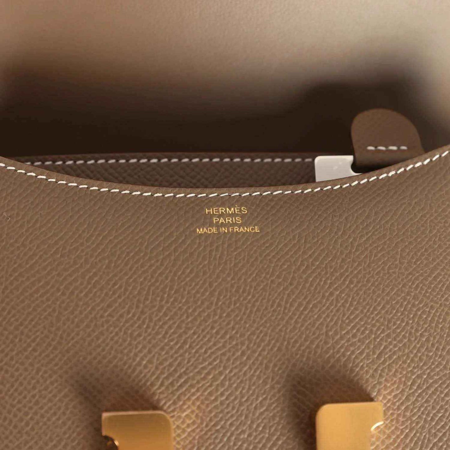 Hermes Constance bag lining with HERMÈS PARIS and MADE IN FRANCE stamp