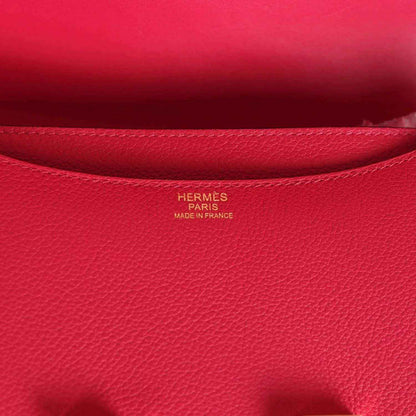 Red leather interior panel with Hermes Paris and Made in France stamp