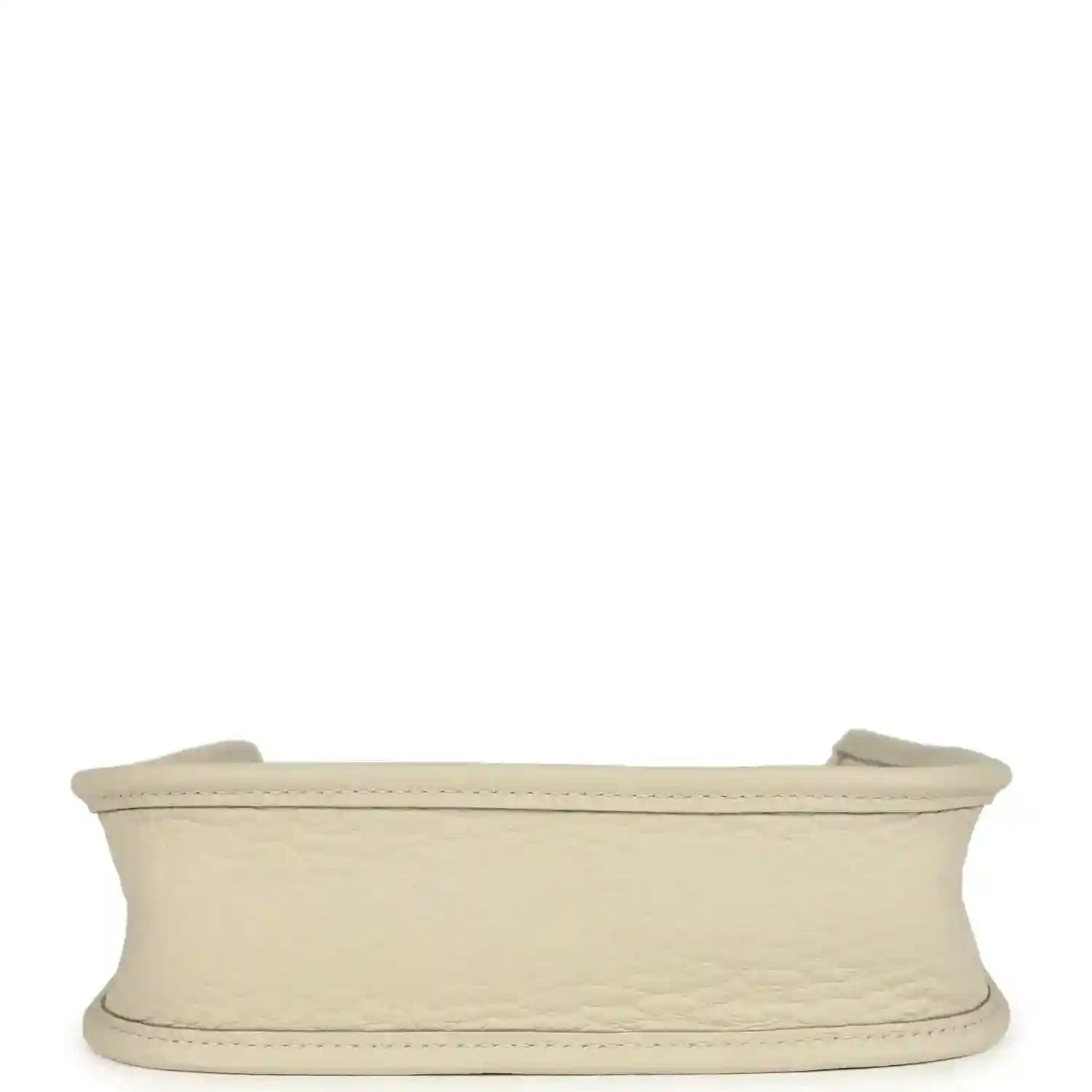 Hermes Evelyne TPM mini bag in light beige, top rim edge view