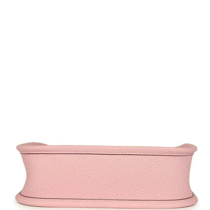 Rose pink leather Evelyne TPM bag bottom band view