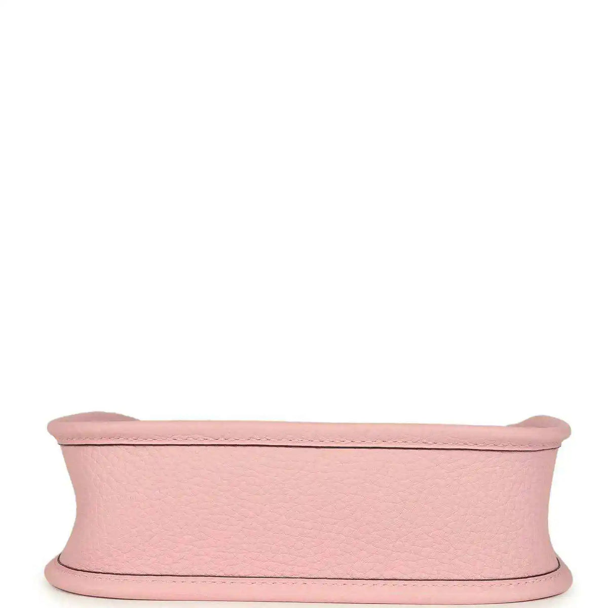 Rose pink leather Evelyne TPM bag bottom band view
