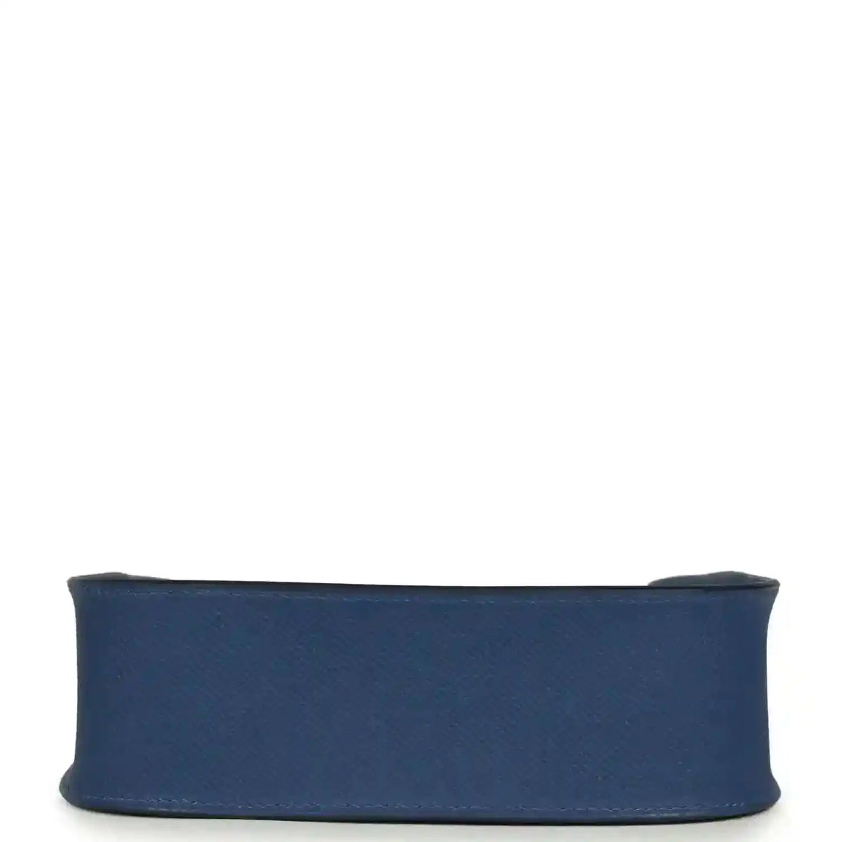Evelyne Sellier TPM bag in blue textured leather, bottom edge view