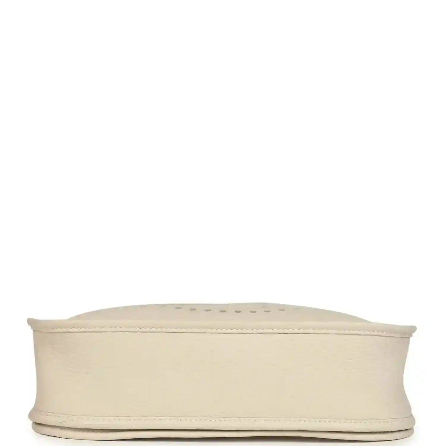 Hermes Evelyne III PM messenger bag base, light beige leather with stitched edge