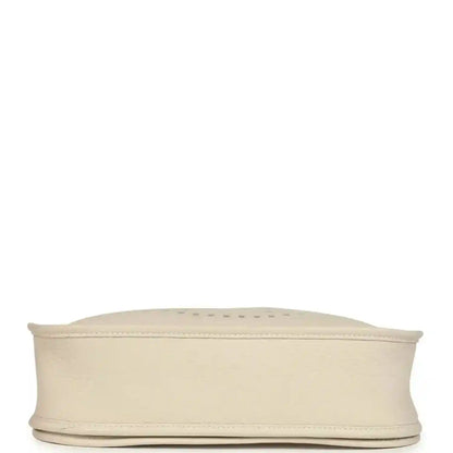 Hermes Evelyne III PM messenger bag base, light beige leather with stitched edge