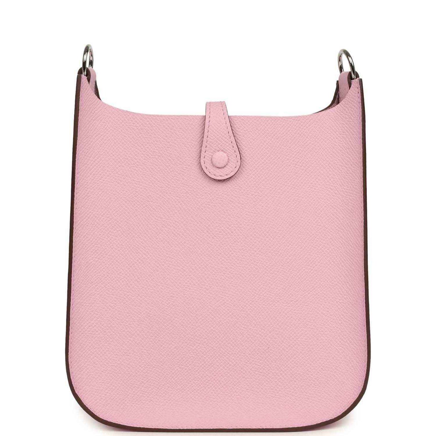 Mauve Evelyne Sellier TPM shoulder bag with smooth front panel and top center tab