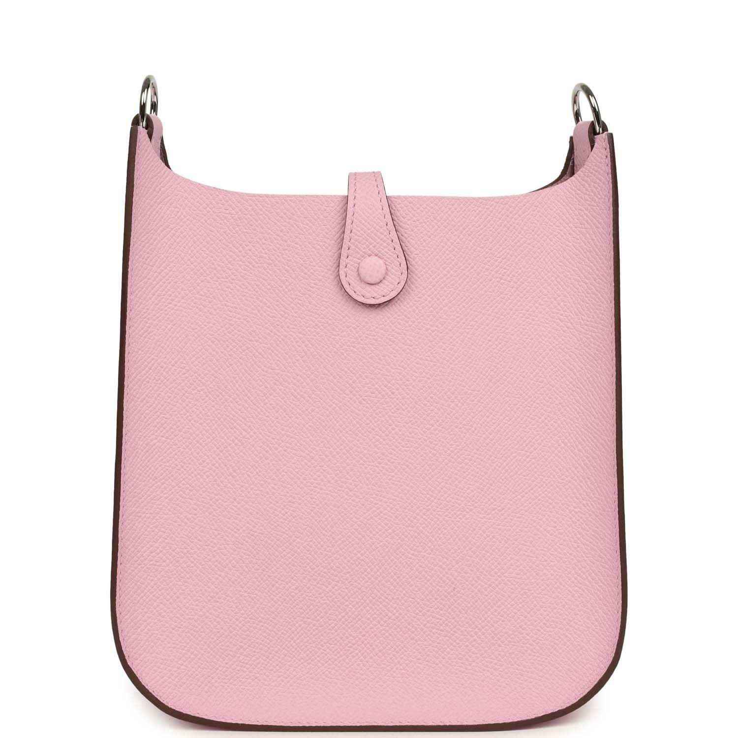Mauve Evelyne Sellier TPM shoulder bag with smooth front panel and top center tab