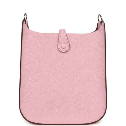 Mauve Evelyne Sellier TPM shoulder bag with smooth front panel and top center tab