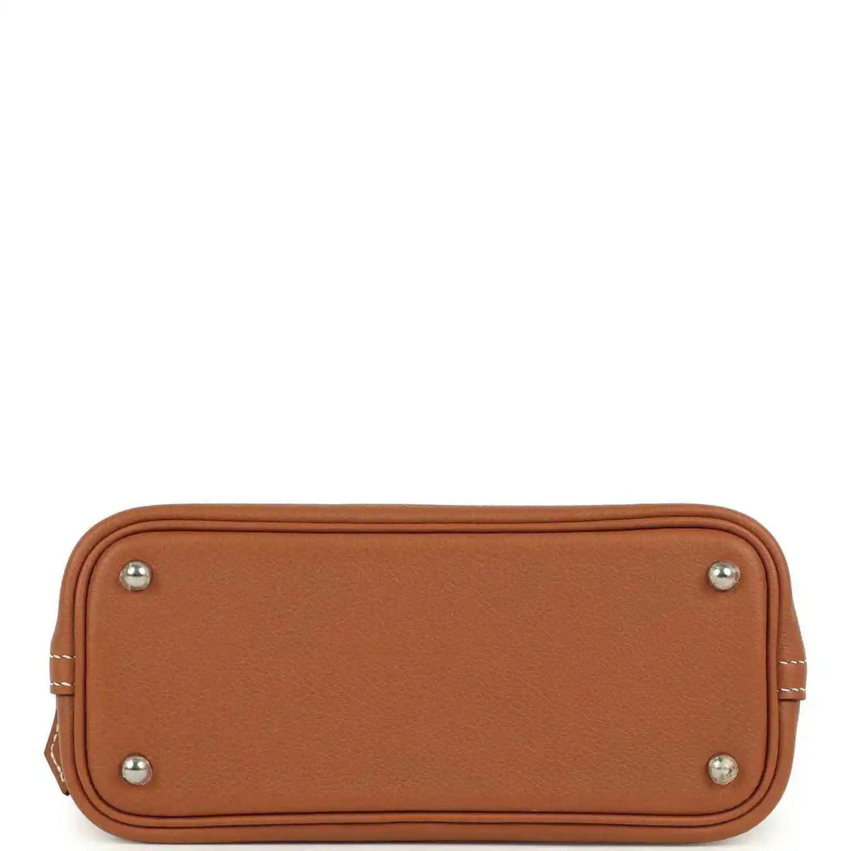 Mini Bolide handbag with brown leather base and four silver feet
