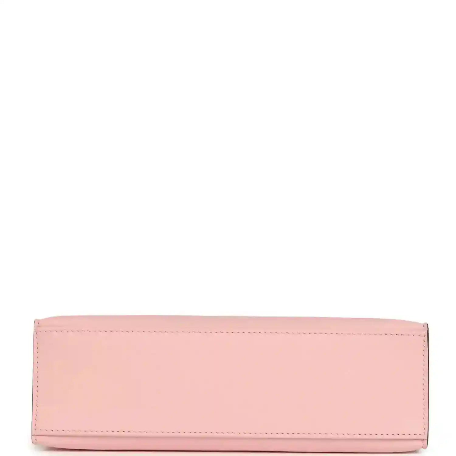 Hermes Kelly pochette bag in rose pink leather back panel