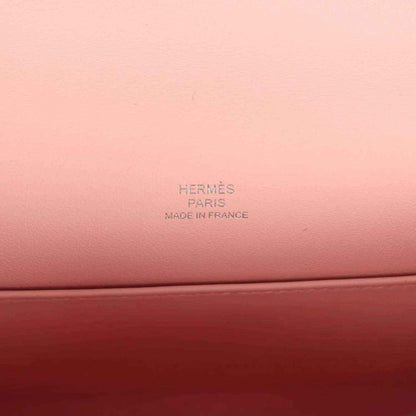Hermes Paris made in France stamp on rose pink leather