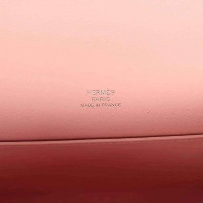 Hermes Paris made in France stamp on rose pink leather