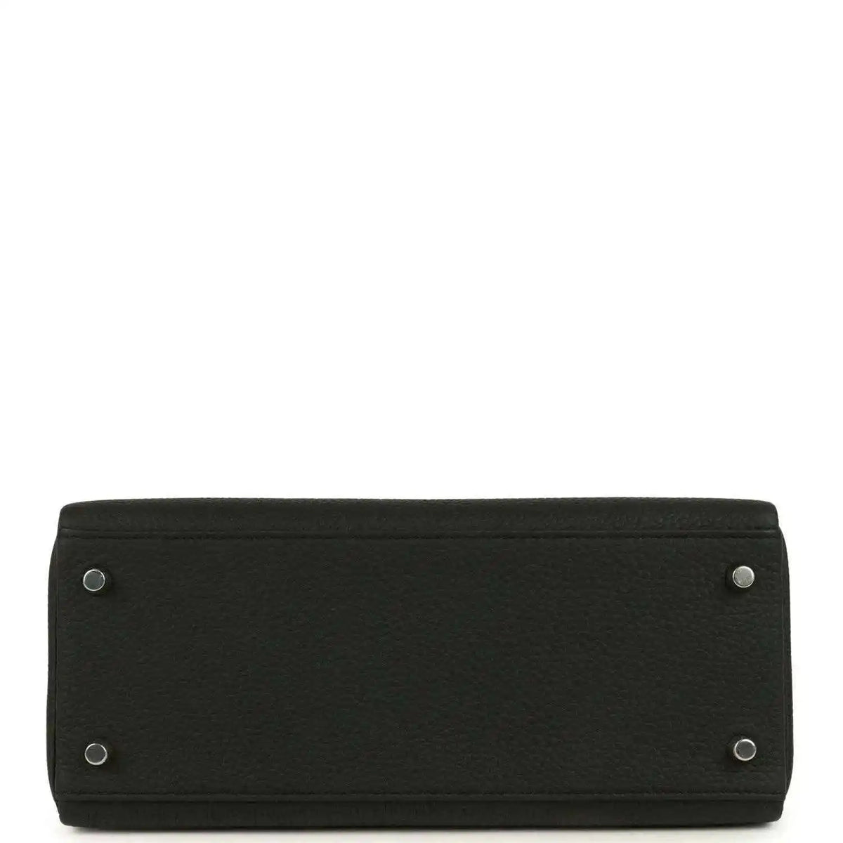 Black Togo leather Kelly bag base with four metal feet