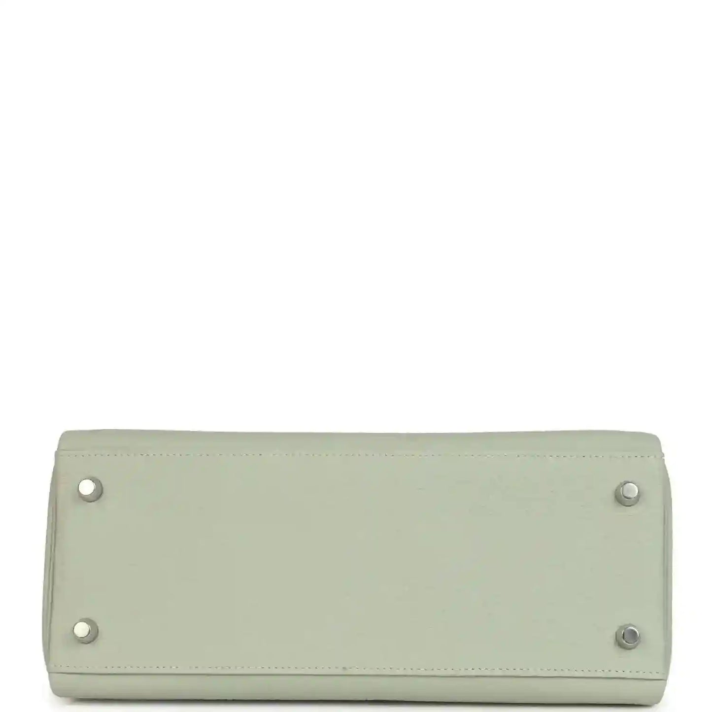Hermes Kelly Retourne 28 bag bottom view with corner rivets and metal feet