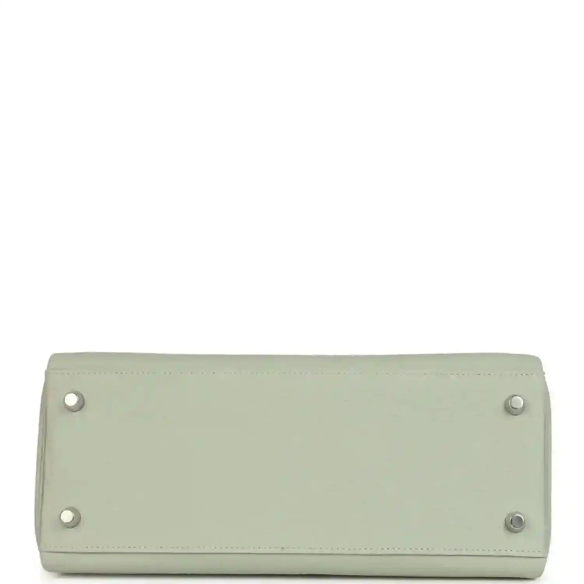 Hermes Kelly Retourne 28 bag bottom view with corner rivets and metal feet