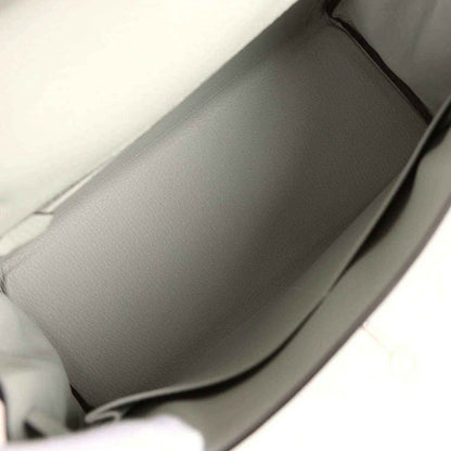 Hermes Kelly Retourne 28 bag interior view with smooth lining and interior wall