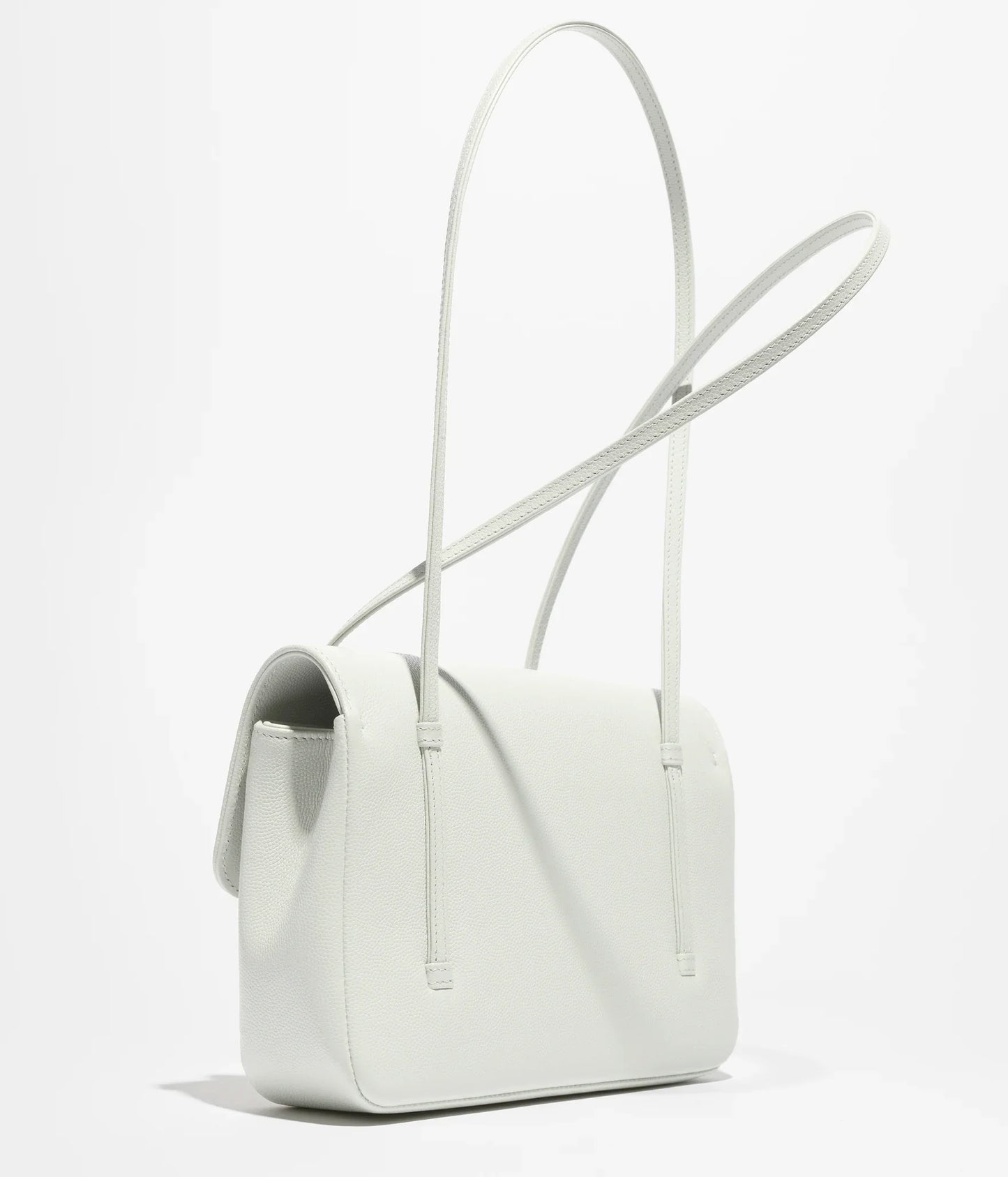 Grainy Shiny Calfskin Flap Bag