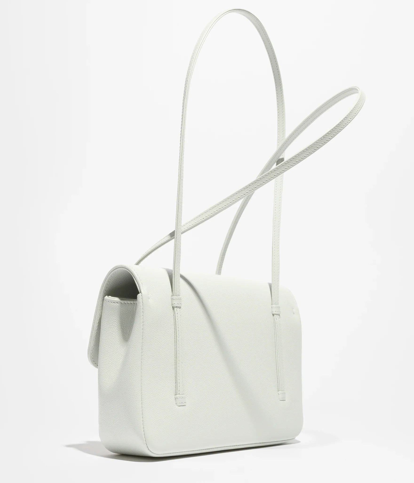Grainy Shiny Calfskin Flap Bag