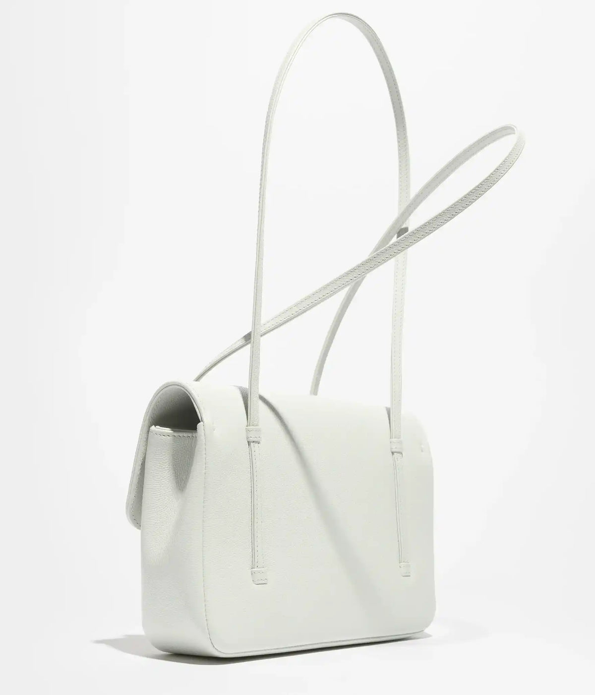 Grainy Shiny Calfskin Flap Bag