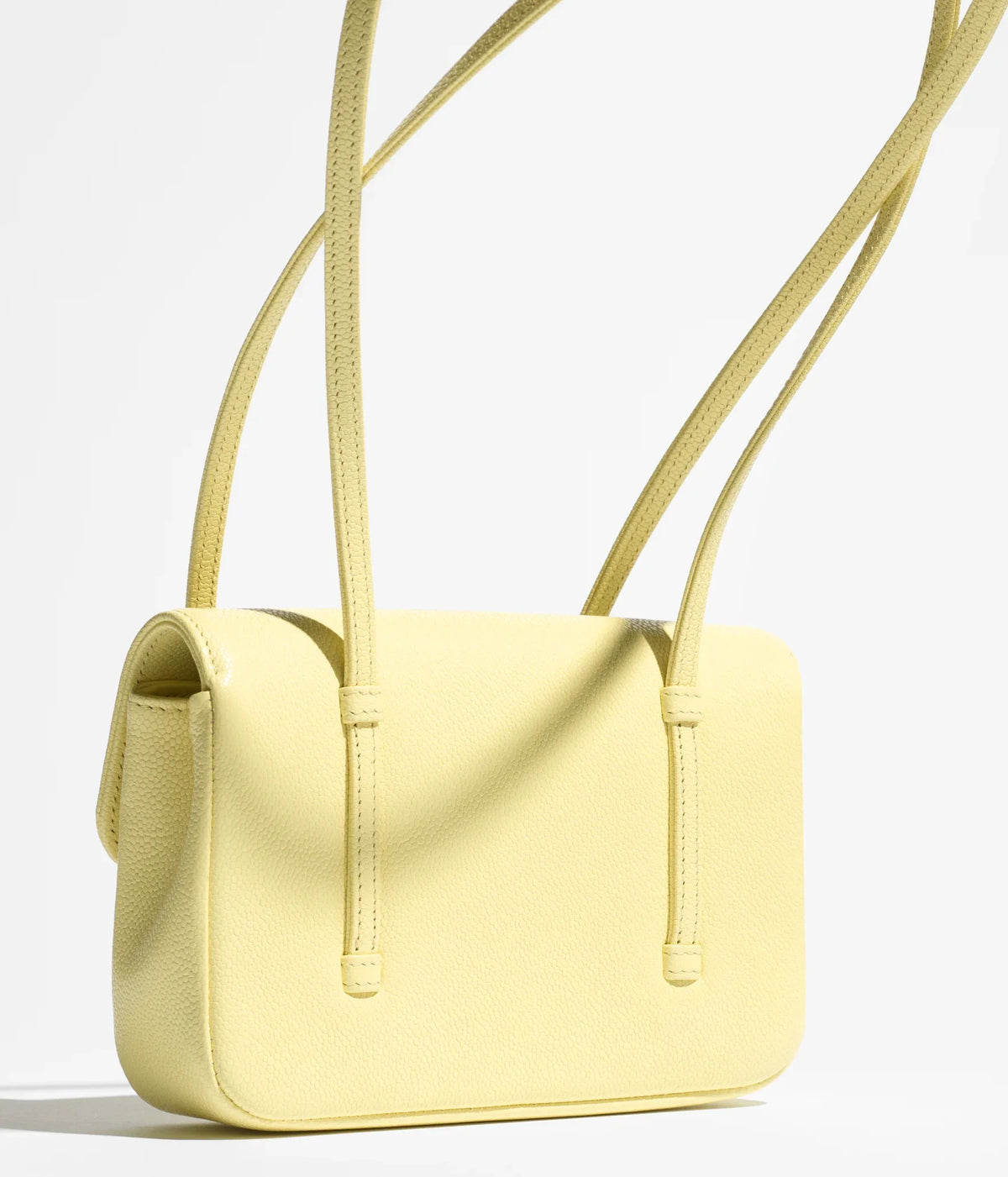 Grainy Shiny Calfskin Flap Bag