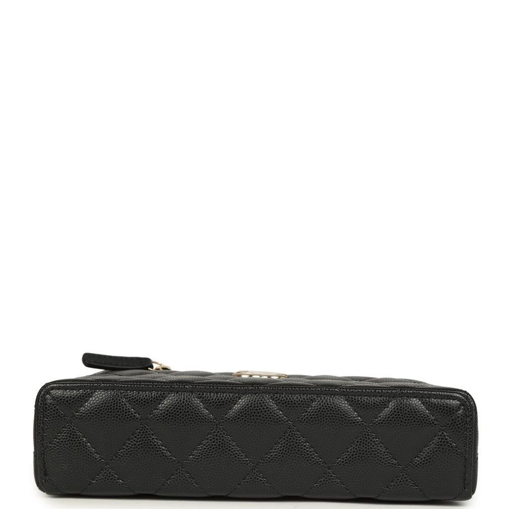 Grained Shiny Calfskin Classic Vanity with Chain