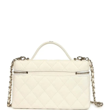 Grained Shiny Calfskin Classic Vanity with Chain