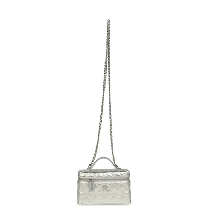 Grained Shiny Calfskin Classic Vanity with Chain